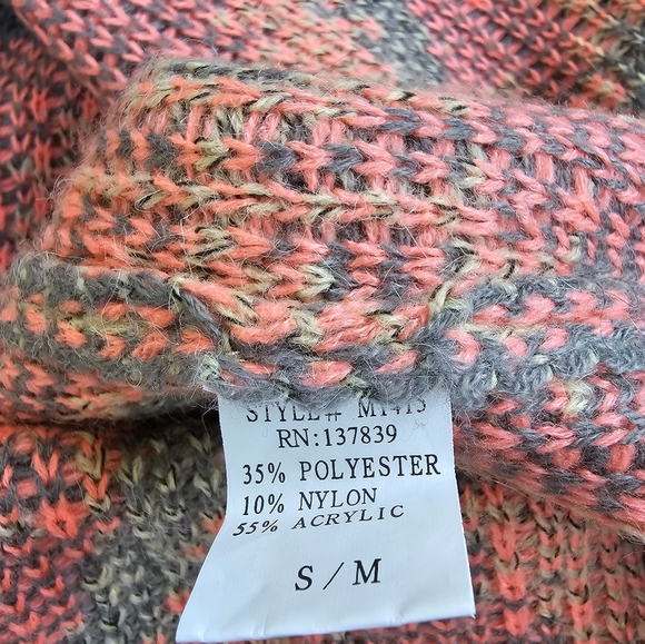 Neon Pink and Gray Aztec Cardigan by Debut , Size S/M - Picture 8 of 8